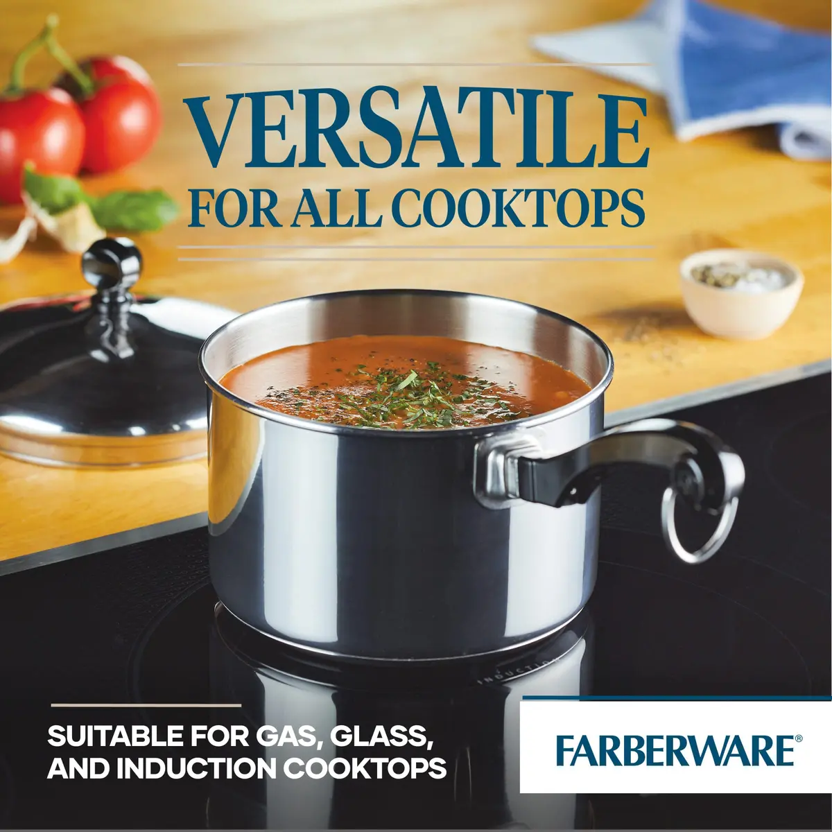 Farberware Classic Series Stainless Steel Sauce Pan with Lid, 2 Qt | Induction Compatible, Oven Safe - view 4