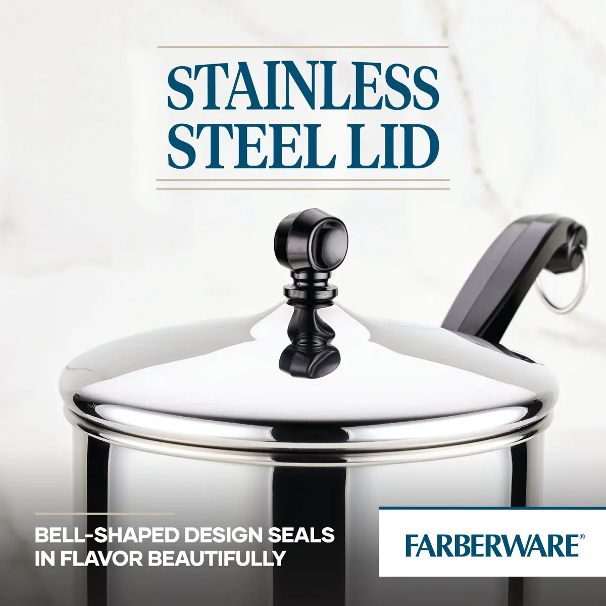 Farberware Classic Series Sauce Pan with Lid, 3-Quart, Stainless Steel | Durable, Induction Compatible, Oven Safe - view 4