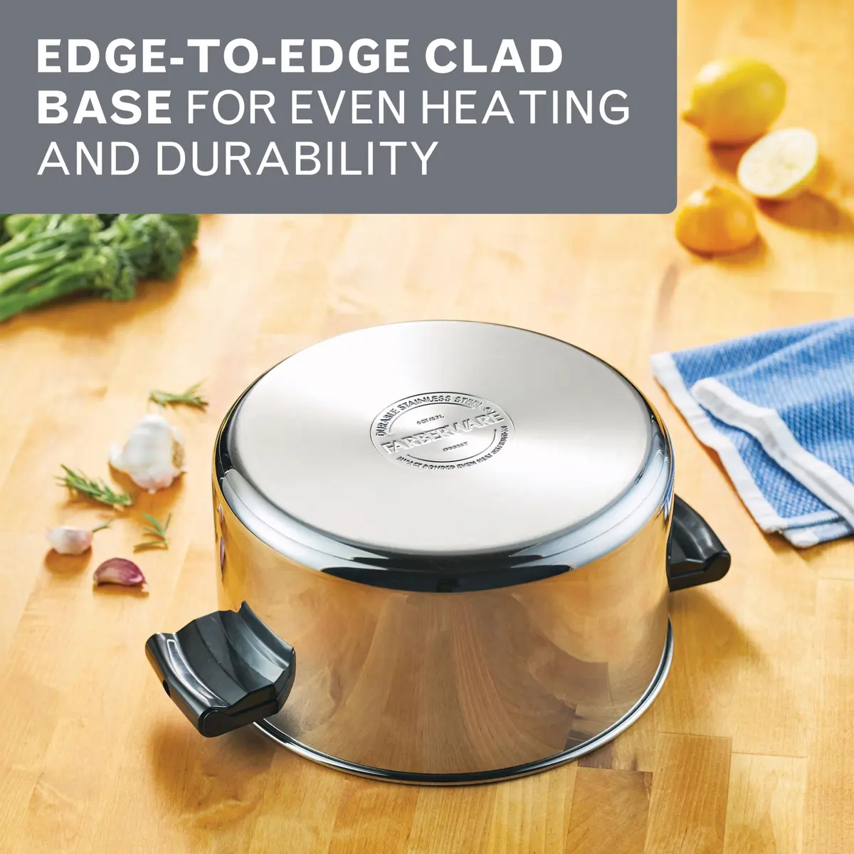 Farberware Classic Series Stainless Steel Stockpot with Lid, 6-Quart | Heavy-Duty, Induction Compatible, Dishwasher Safe - view 5