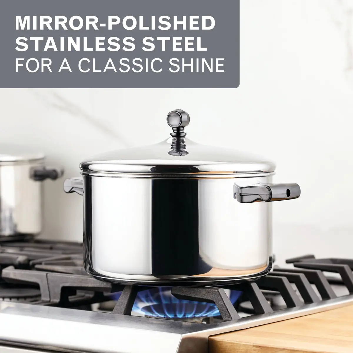 Farberware Classic Series Stainless Steel Stockpot with Lid, 6-Quart | Heavy-Duty, Induction Compatible, Dishwasher Safe - view 6