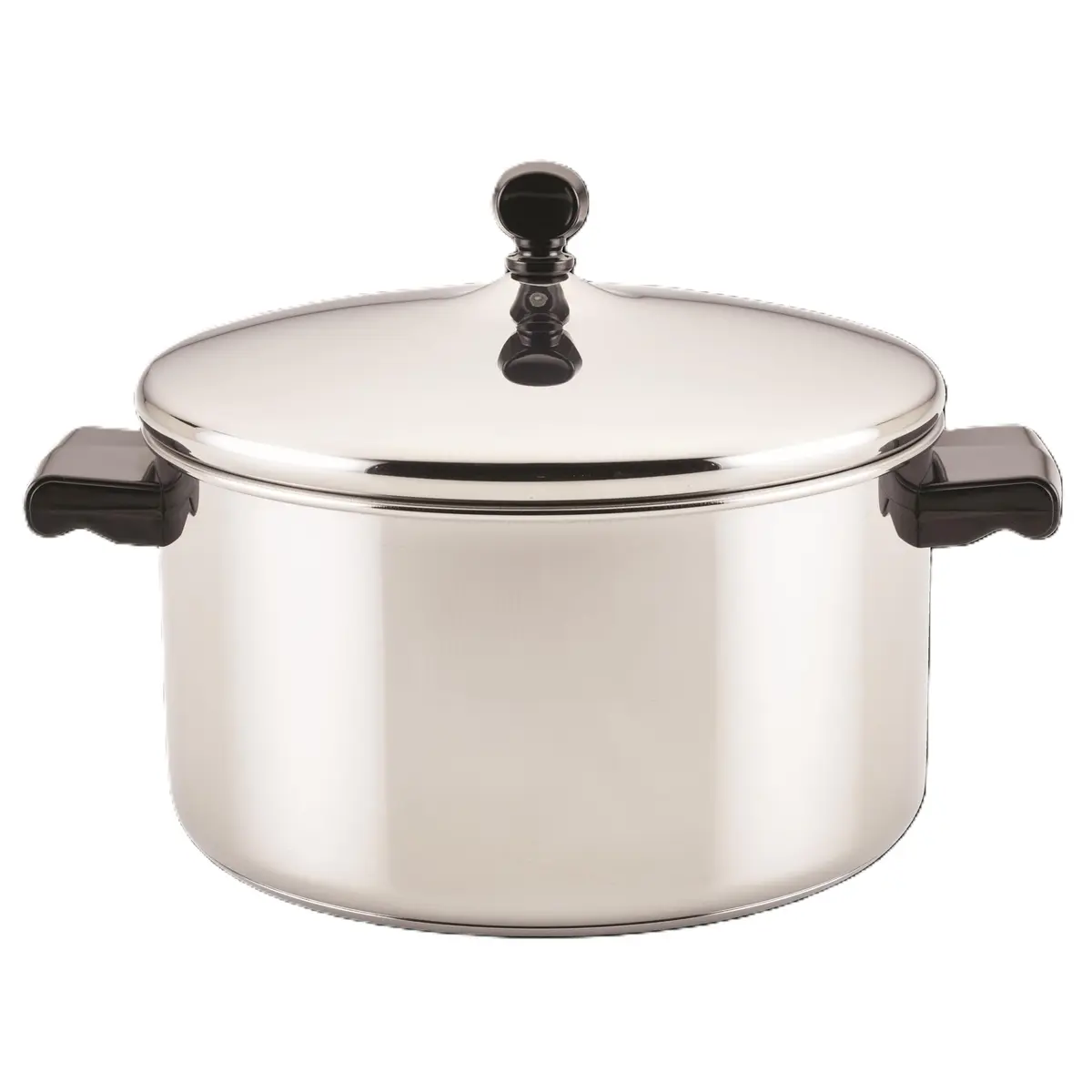Farberware Classic Series Stainless Steel Stockpot with Lid, 6-Quart | Heavy-Duty, Induction Compatible, Dishwasher Safe - main product image