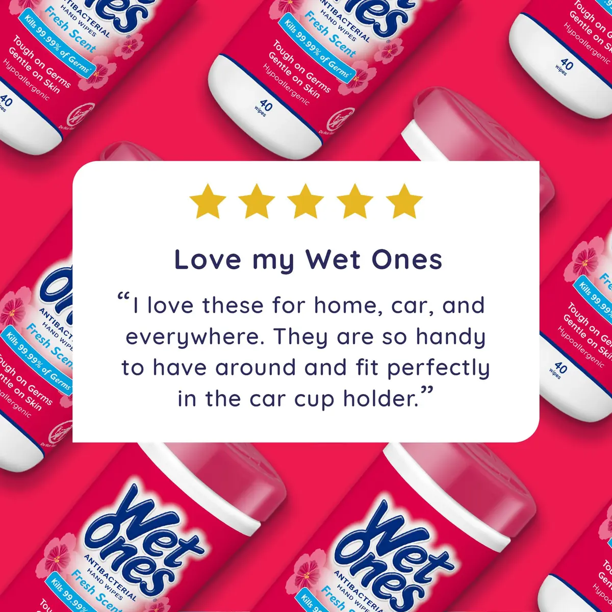 Wet Ones Antibacterial Hand Wipes Fresh Scent 40 Count | Kills 99.99% of Germs - view 5