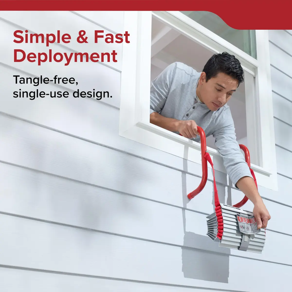 Kidde 2-Story Fire Escape Ladder, 13-Foot (3.96 m) Rope Ladder with Anti-Slip Rungs | Tested to 1,000 lbs - view 5