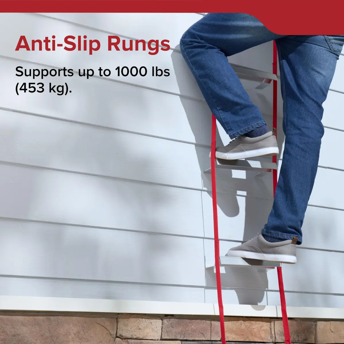 Kidde 2-Story Fire Escape Ladder, 13-Foot (3.96 m) Rope Ladder with Anti-Slip Rungs | Tested to 1,000 lbs - view 7