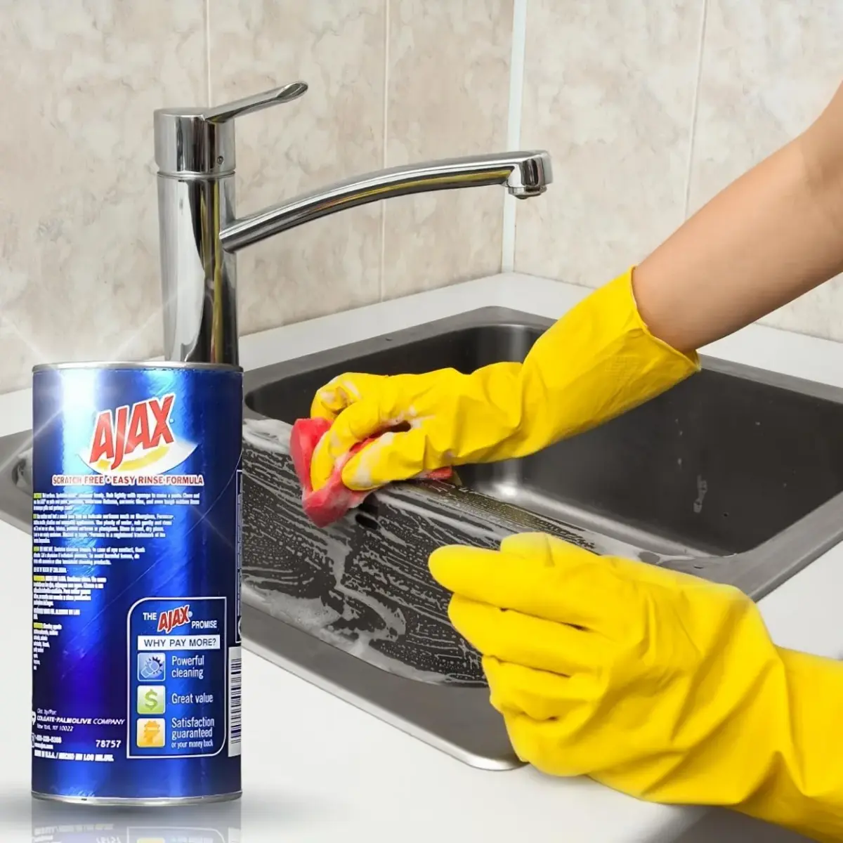 Ajax Powder Cleanser with Bleach 396g (14 oz) | Concentrated Formula for Tough Stains - view 3