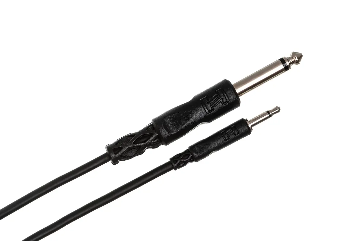 Hosa CMP-303 Interconnect Cable 3.5mm TS Male to 1/4-inch TS Male 3ft | High-Quality Audio Connection - main product image