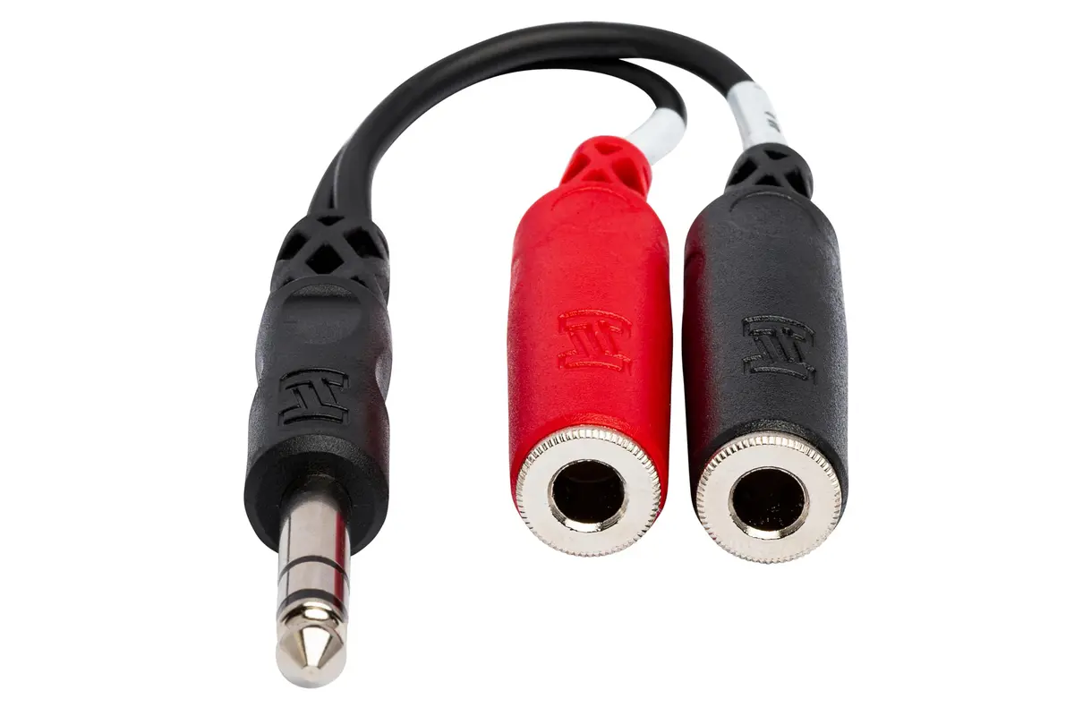 Hosa YPP-117 1/4 Inch TRS to Dual 1/4 Inch TSF Stereo Breakout Cable, 6 Inches | Heavy-Duty, Compact Audio Splitter - view 2