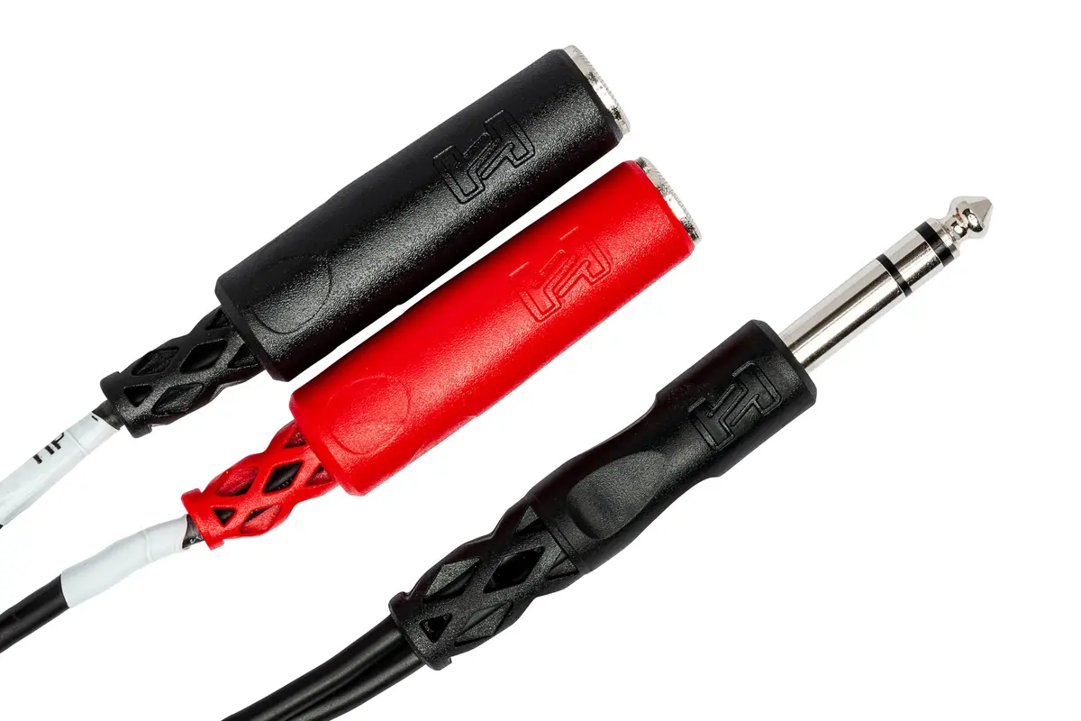 Hosa YPP-117 1/4 Inch TRS to Dual 1/4 Inch TSF Stereo Breakout Cable, 6 Inches | Heavy-Duty, Compact Audio Splitter - view 3