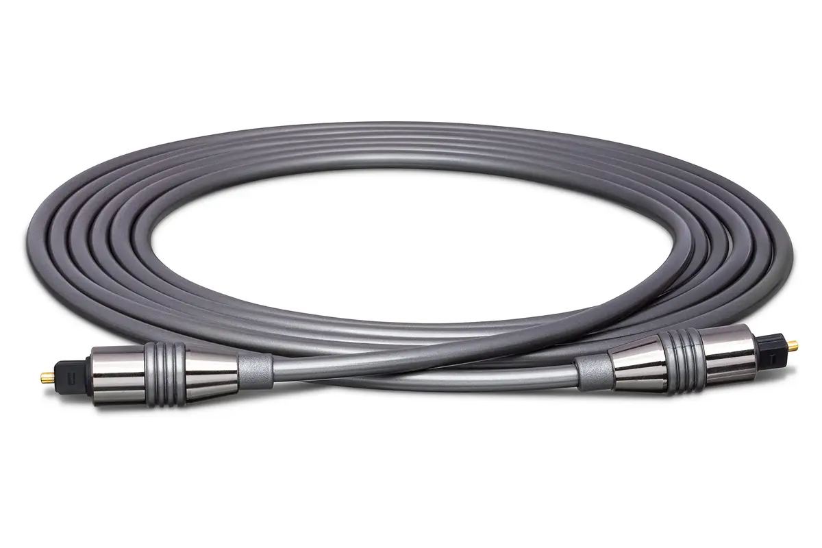 Hosa OPM-303 Pro Fiber Optic Cable Toslink to Same 3 Feet | Heavy-Duty Optical Cable for Audio - main product image