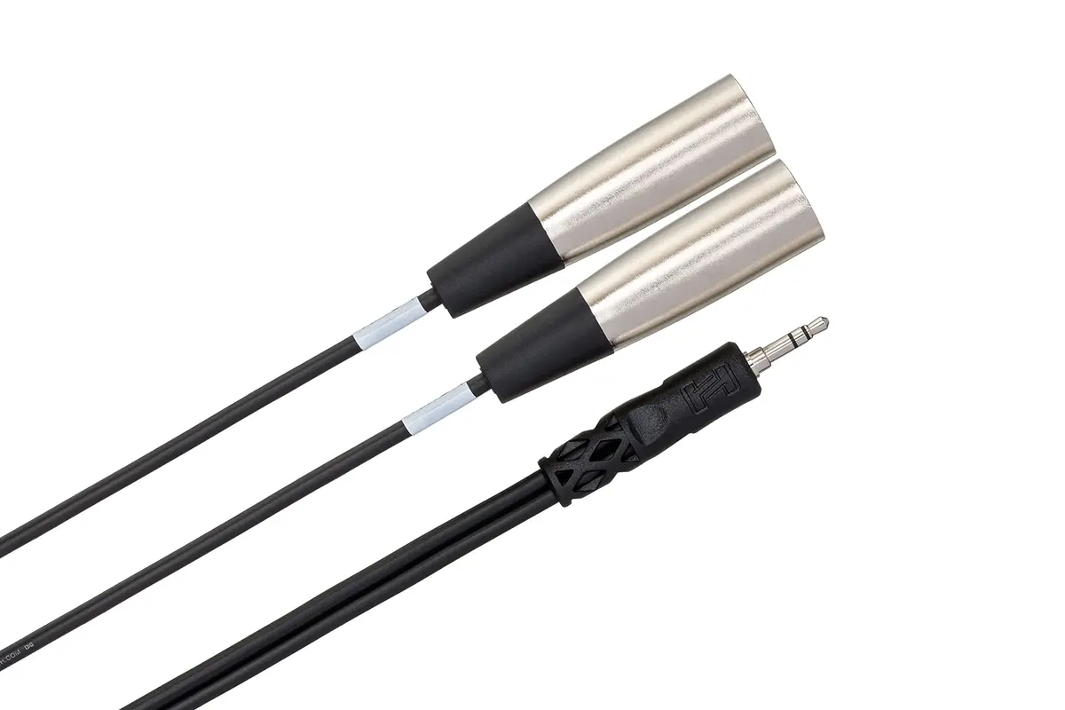 Hosa CYX-403M Stereo Breakout Cable - 3.5mm TRS Male to Dual XLR3 Male - 3m (9.8ft) | Connects Digital Audio Players to Pro Audio Gear - view 4