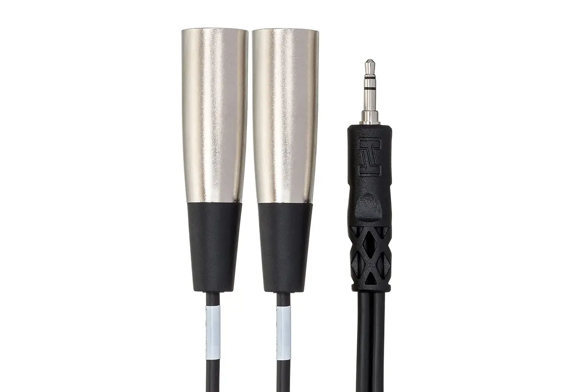 Hosa CYX-403M Stereo Breakout Cable - 3.5mm TRS Male to Dual XLR3 Male - 3m (9.8ft) | Connects Digital Audio Players to Pro Audio Gear - view 3