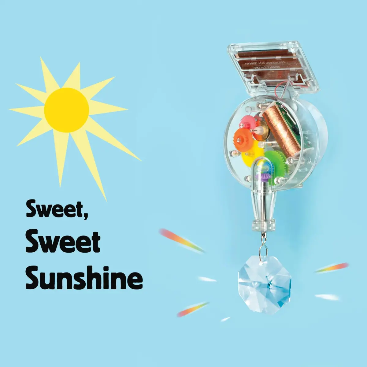 Kikkerland Solar Powered Rainbow Maker Hanging Ornament | Creates Rainbows Indoors - view 4
