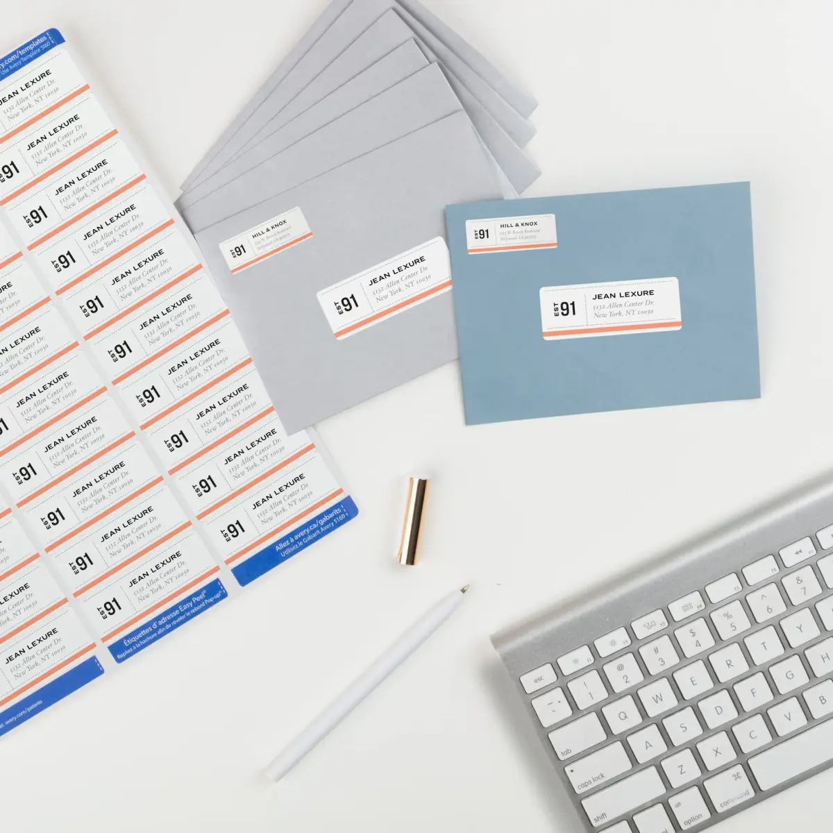 Avery Easy Peel Printable Address Labels 1" x 2-5/8" White 3000 Labels | Sure Feed Technology for Jam-Free Printing - view 2