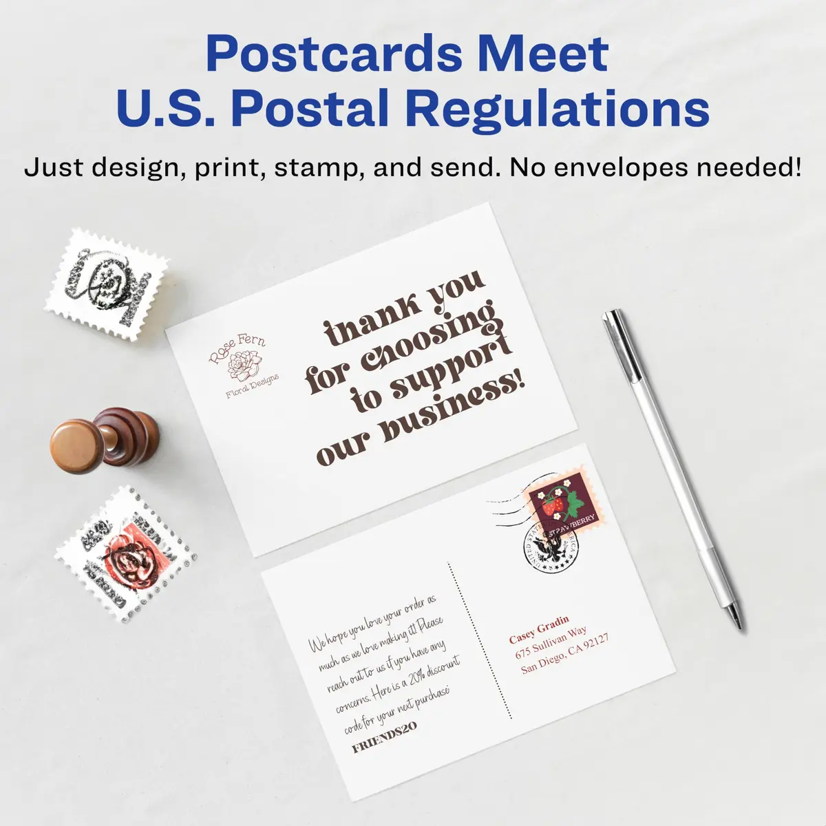 Avery Printable Postcards 4.25" x 5.5" Matte White | Customizable, Double-Sided, 200 Cards - view 4