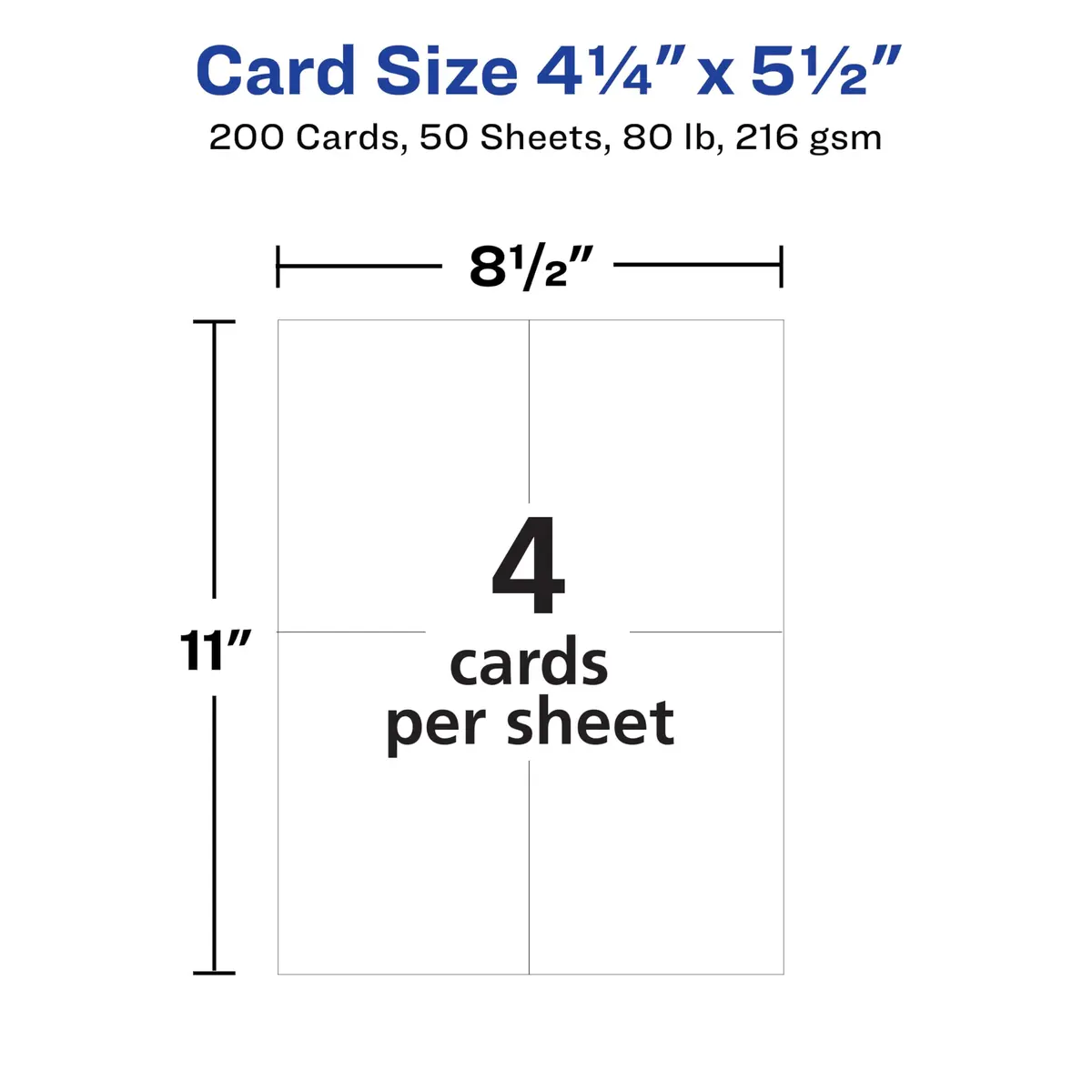 Avery Printable Postcards 4.25" x 5.5" Matte White | Customizable, Double-Sided, 200 Cards - view 5