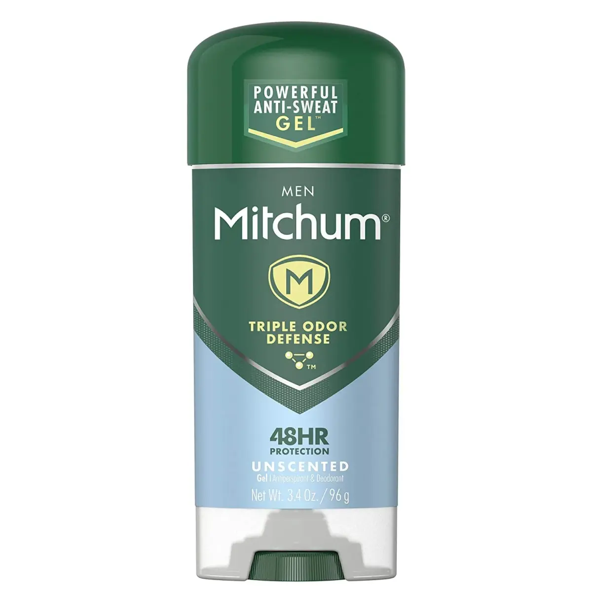Mitchum Advanced Control Clear Gel Antiperspirant & Deodorant Unscented 96g (3.4 oz) | Clinically Proven All-Day Wetness Protection - main product image