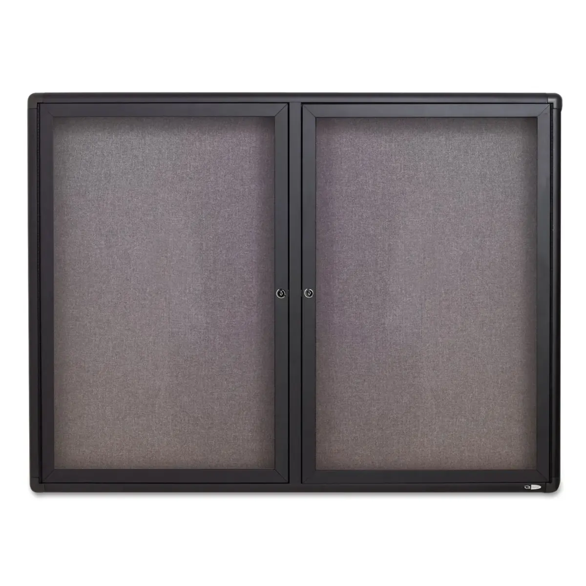 Quartet Enclosed Fabric Bulletin Board 132cm x 102cm (4' x 3') | Lockable Doors, Graphite Frame - main product image