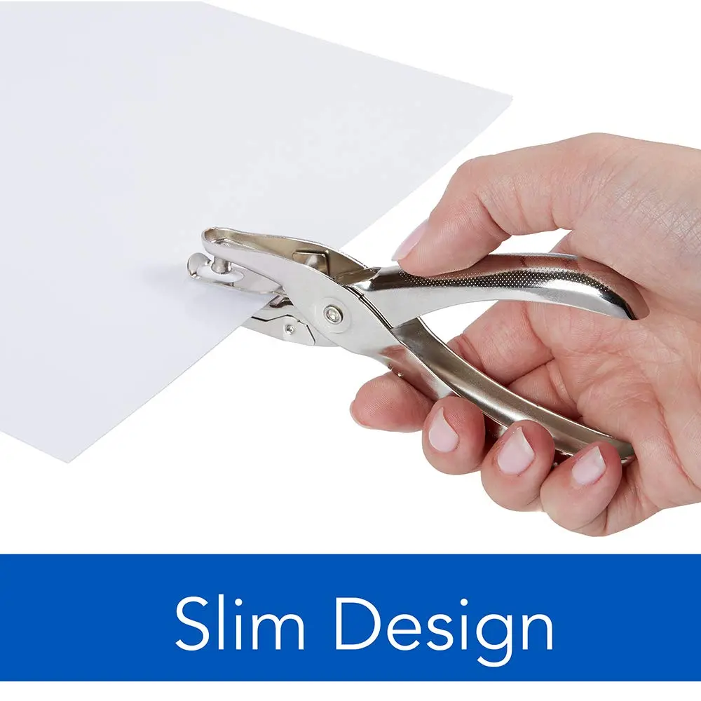 Swingline 1 Hole Punch, 5 Sheet Capacity | Durable Chrome Paper Punch for Office & School - view 3