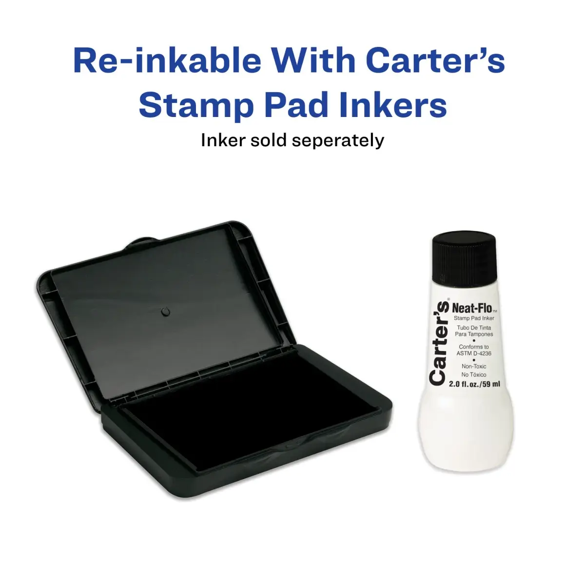 Avery Carter's Foam Stamp Pad, Black, 2.75 x 4.25 Inch, 1 Pad | Bold Black Ink for Paper, Wood, Fabric - view 7