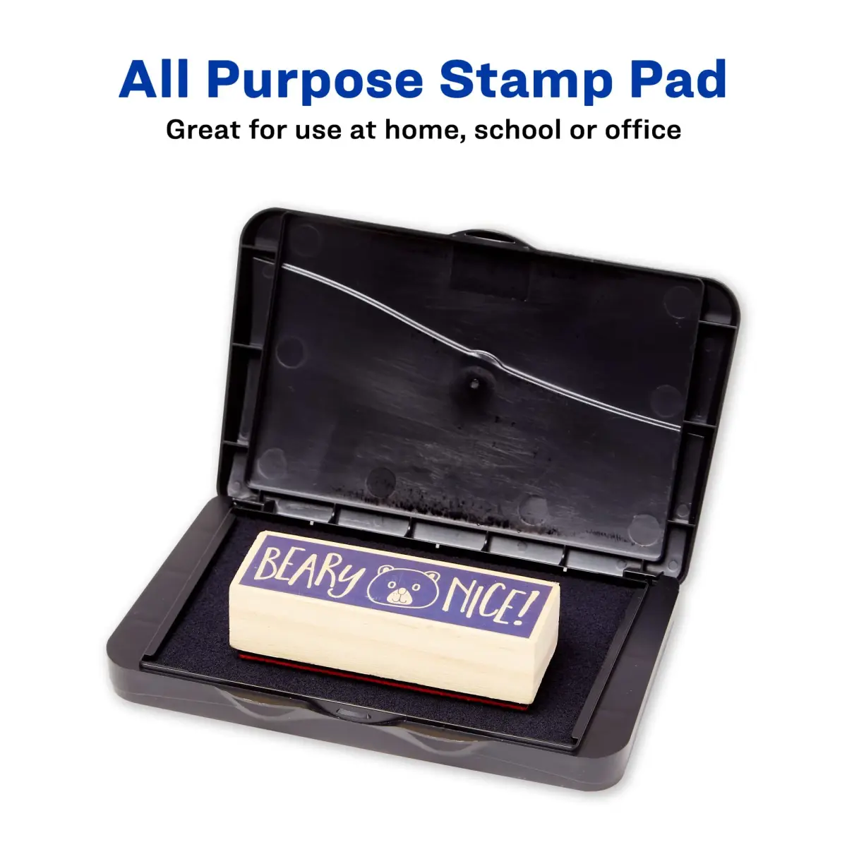 Avery Carter's Foam Stamp Pad, Black, 2.75 x 4.25 Inch, 1 Pad | Bold Black Ink for Paper, Wood, Fabric - view 8