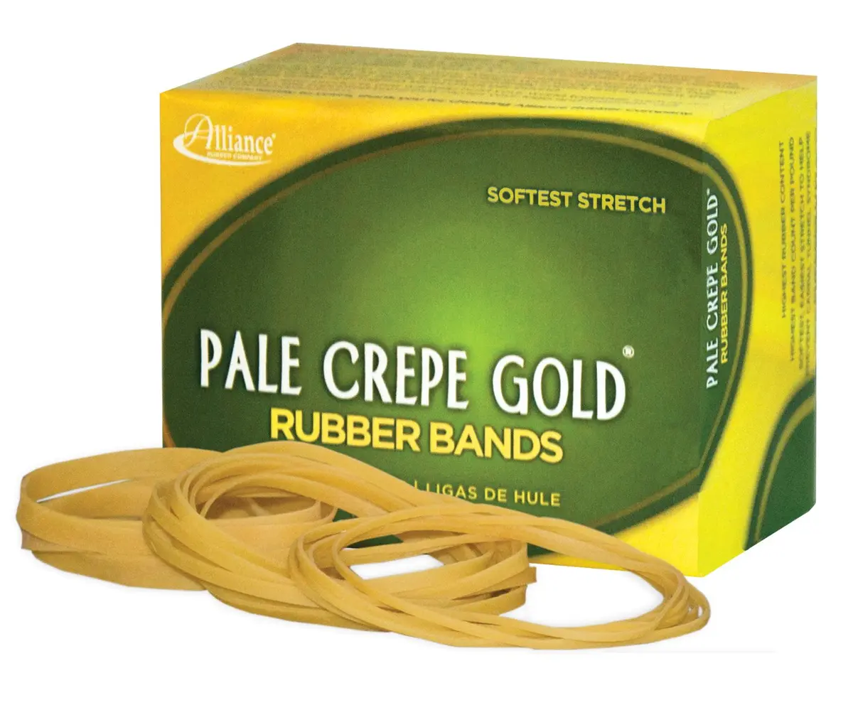 Alliance Rubber 20549 Pale Crepe Gold Rubber Bands Size #54 | Durable, Reusable & Made in the USA - main product image