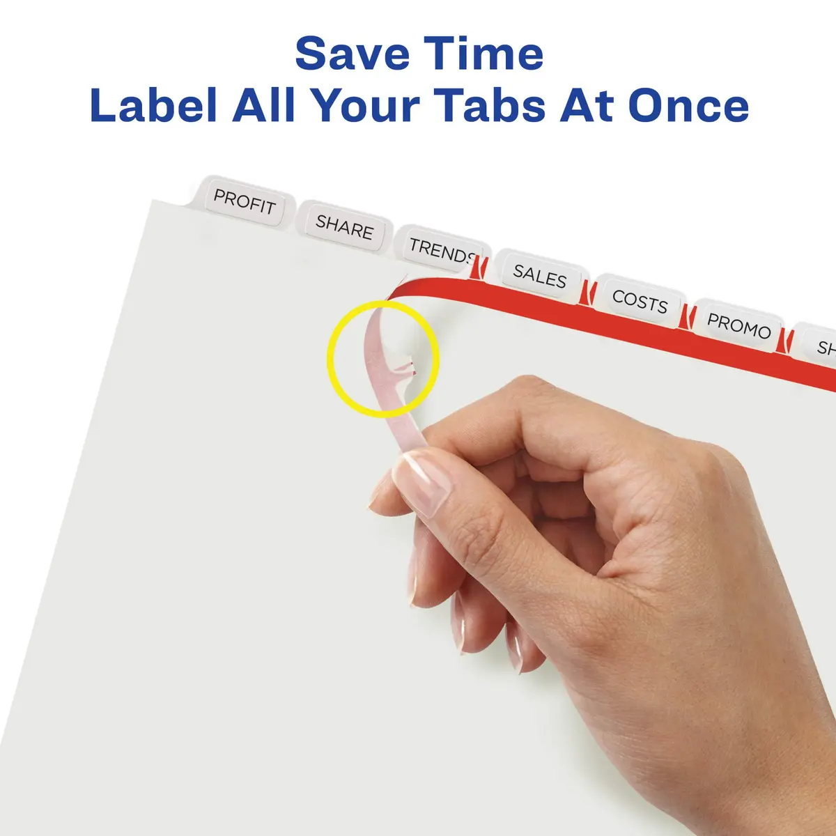 Avery Index Maker Clear Label Dividers, 8-Tab, White, 5 Sets | Print & Apply Labels for 3-Ring Binders - view 5