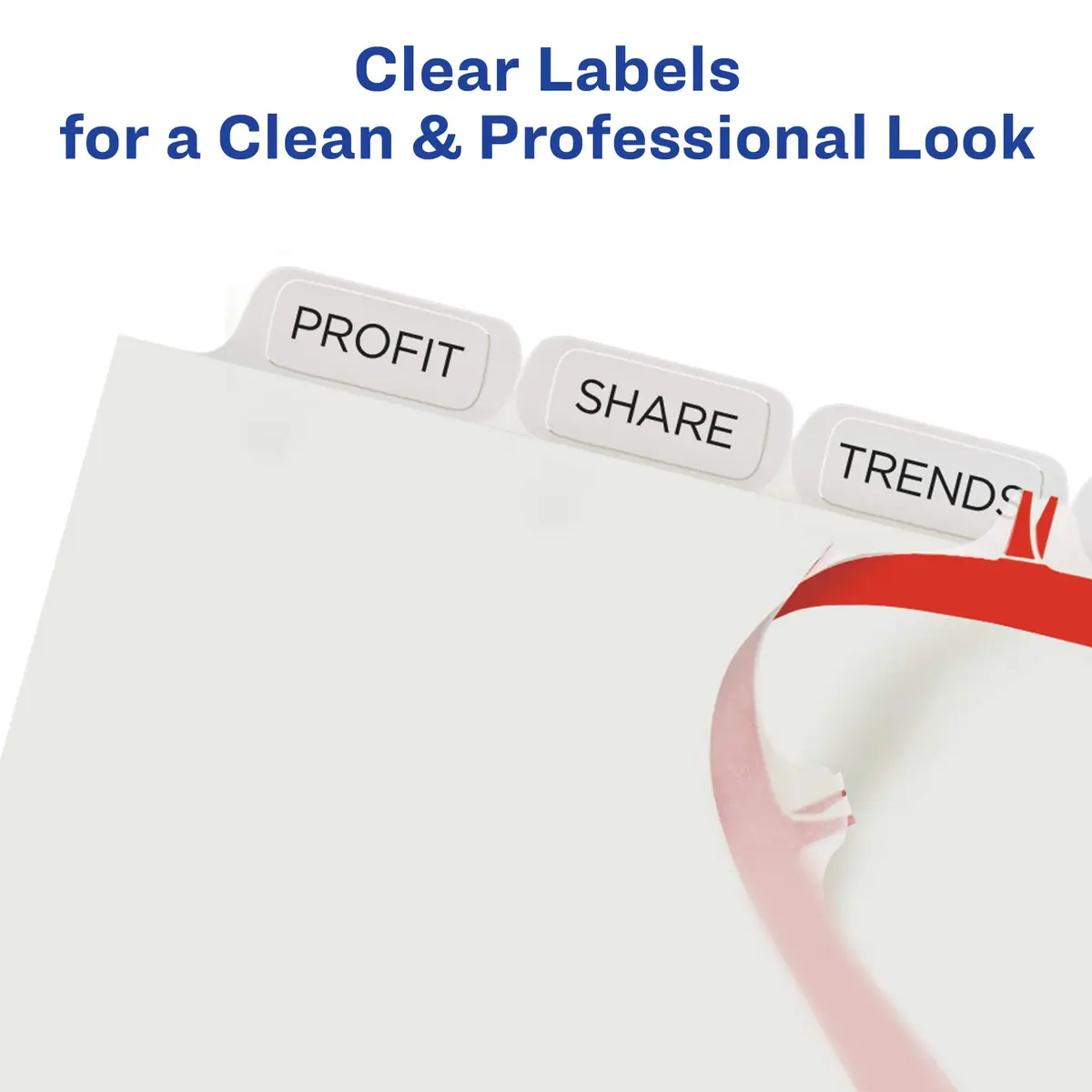 Avery Index Maker Clear Label Dividers, 8-Tab, White, 5 Sets | Print & Apply Labels for 3-Ring Binders - view 4