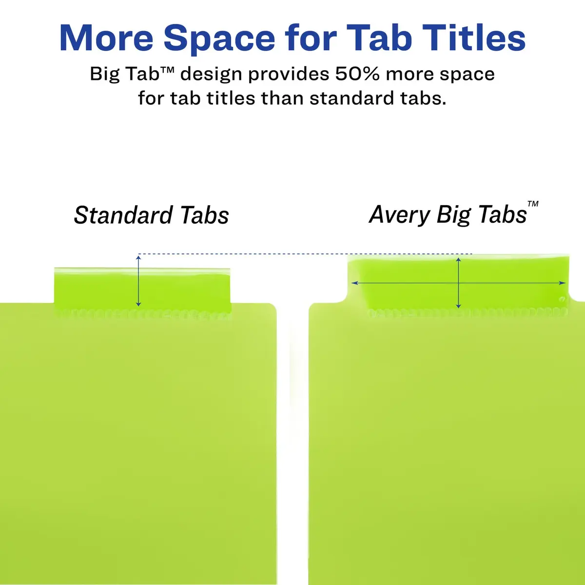 Avery Plastic Dividers Big Tab 8-Tab Multicolor | Large Writable Tabs for Binders - view 6