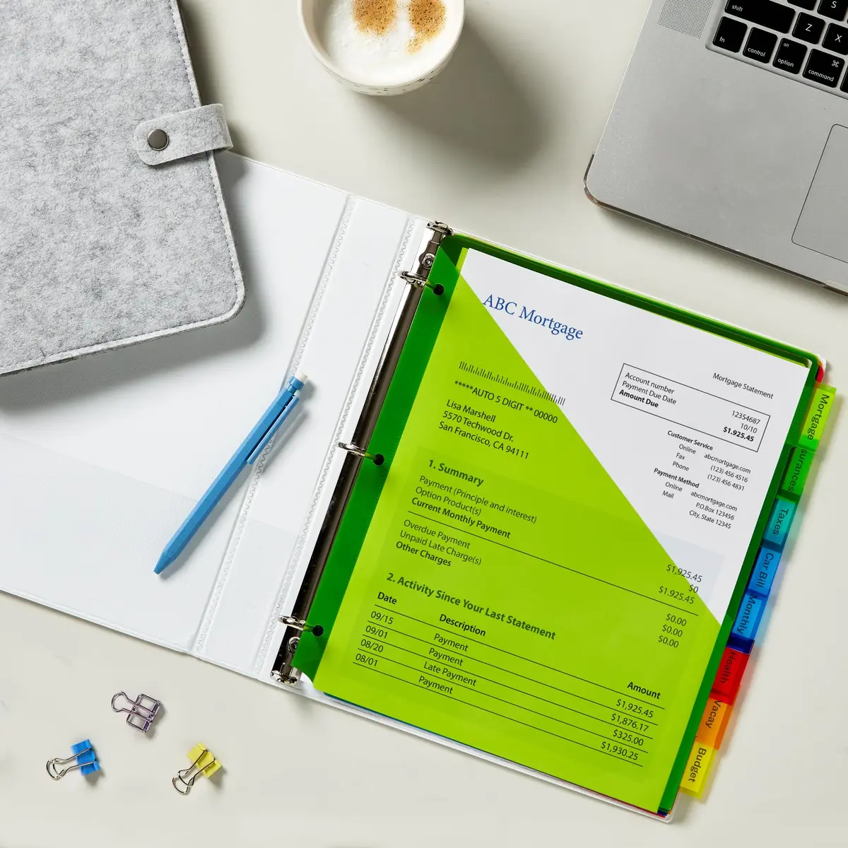 Avery Plastic Dividers Big Tab 8-Tab Multicolor | Large Writable Tabs for Binders - view 9