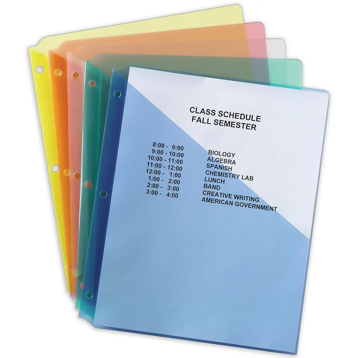 Avery Binder Pockets for 3 Ring Binders, Assorted Colors | Archival-Safe, Fits 8.5" x 11" Documents, 5 Pack - view 7