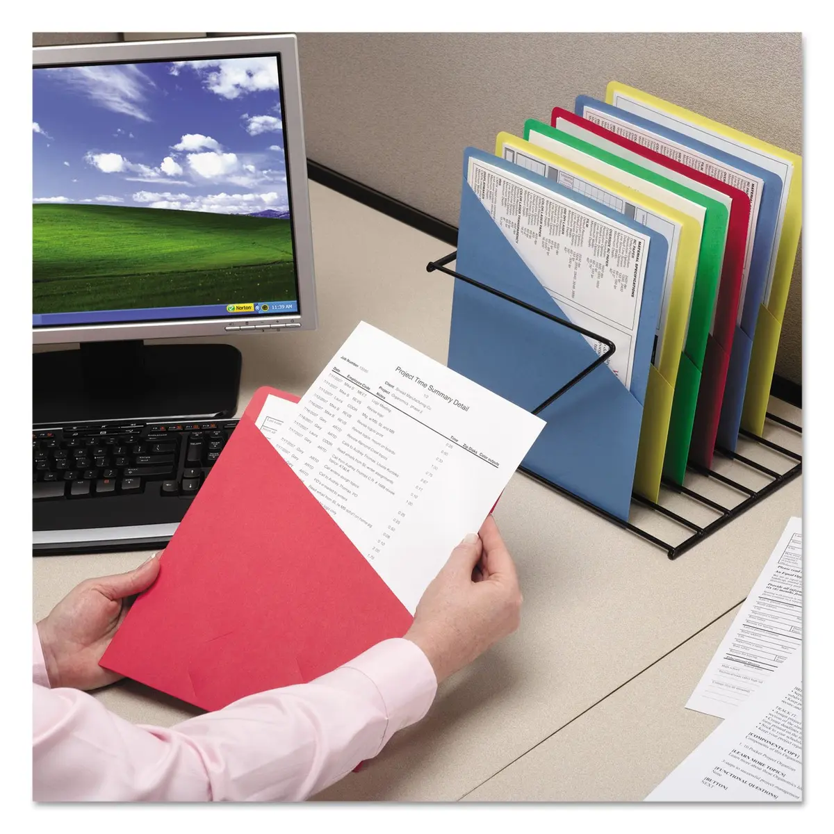 SMEAD File Jacket Letter Size Assorted Colors 25 Pack | Secure & Organized Document Storage - view 3