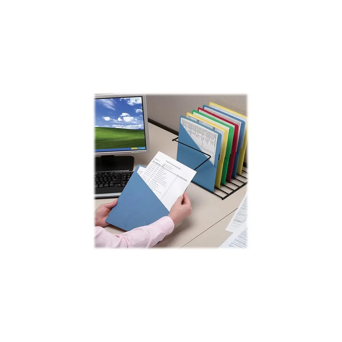 SMEAD File Jacket Letter Size Blue Pack of 25 | Secure & Organized Document Storage - view 5