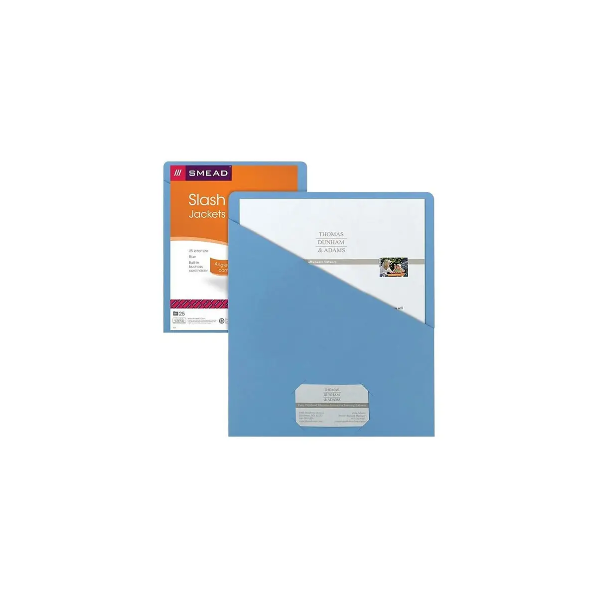 SMEAD File Jacket Letter Size Blue Pack of 25 | Secure & Organized Document Storage - view 2