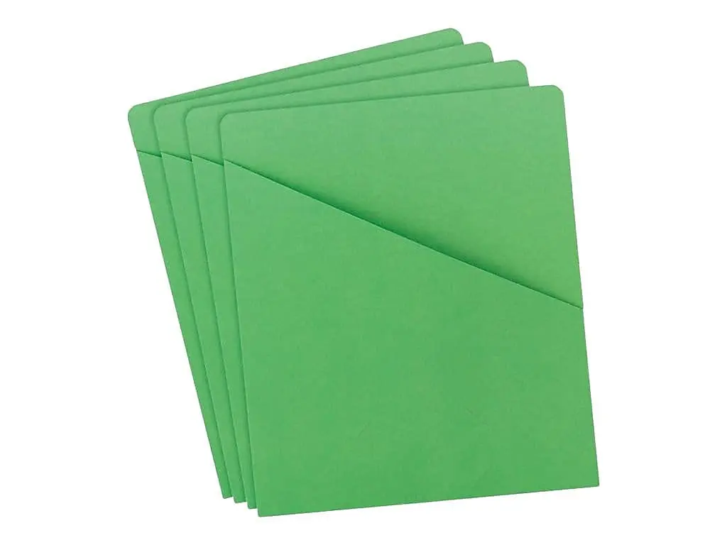 SMEAD File Jacket Letter Size Green Pack of 25 | Secure & Organized Document Storage - view 3