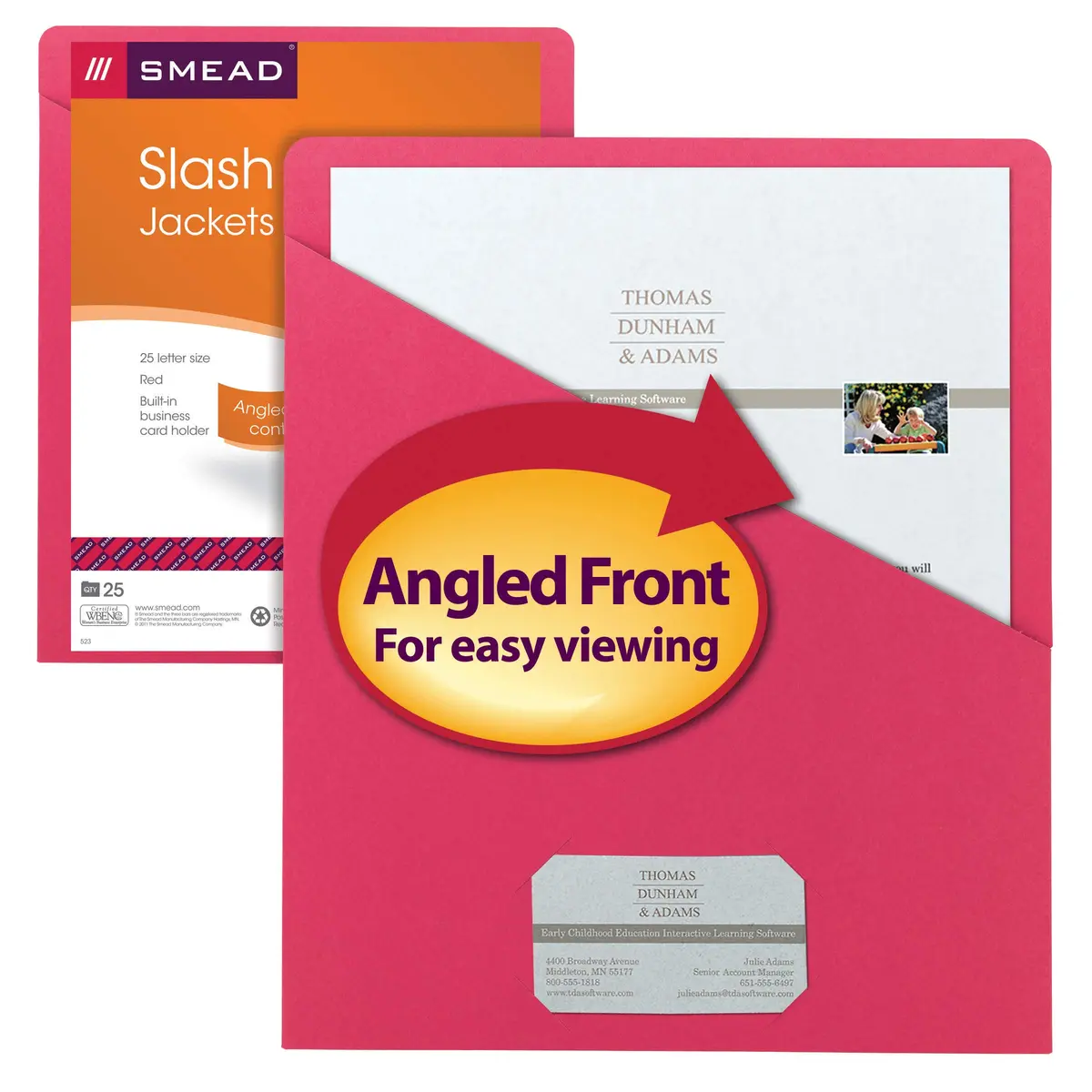 SMEAD File Jacket Letter Size Blue Pack of 25 | Secure & Organized Document Storage - view 2