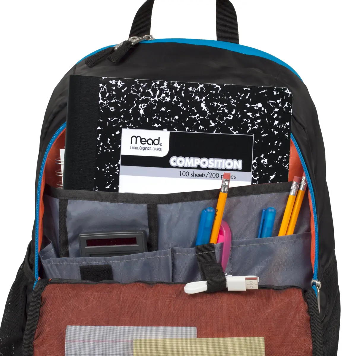 Mead Composition Notebook Wide Ruled Paper 7.5" x 9.75" 200 Pages | Classic Black Marble - view 7