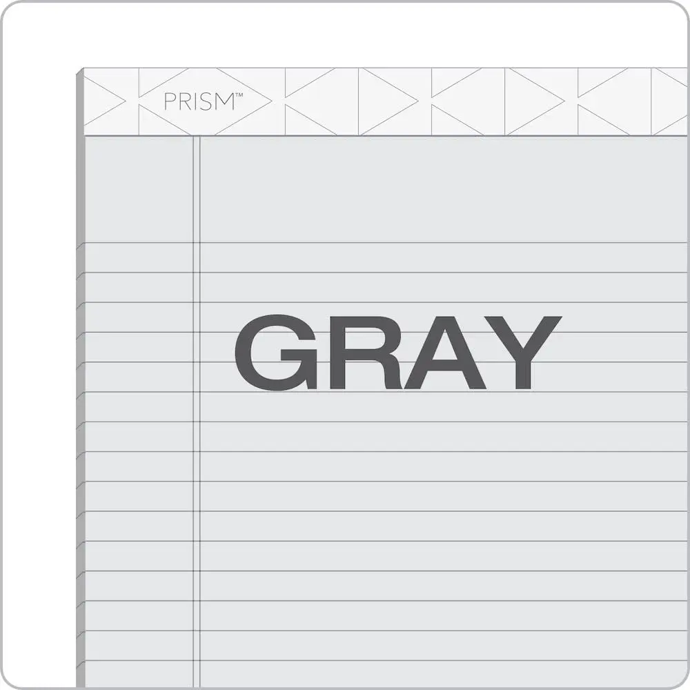 Tops Prism Writing Pads, 8-1/2" x 11-3/4" | Gray Legal Rule, 50 Sheets, 12 Pack - view 2