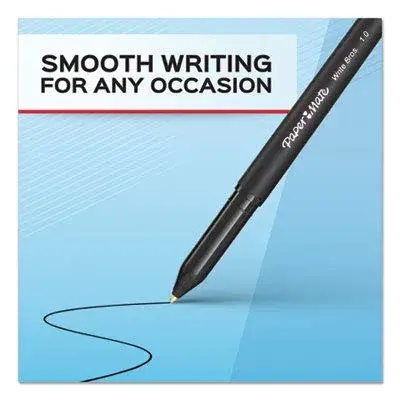 Paper Mate Write Bros. Ballpoint Pens, Medium Point (1.0mm), Blue, 12 Count | Smooth Ink, Sleek Design - view 9