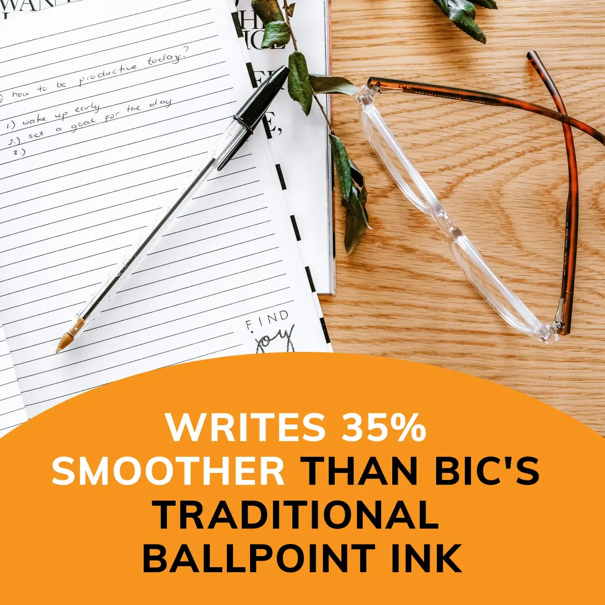 BIC Cristal Xtra Smooth Black Ballpoint Pens, Medium Point, 12-Count Pack | Smooth Ink Flow - view 2
