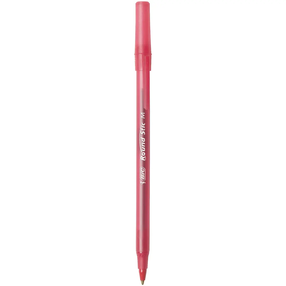 BIC Round Stic Xtra Life Red Ballpoint Pens, Medium Point (1.0mm), 12-Count Pack | Smooth Writing Comfort - view 2