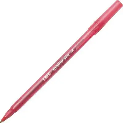 BIC Round Stic Xtra Life Red Ballpoint Pens, Medium Point (1.0mm), 12-Count Pack | Smooth Writing Comfort - view 4