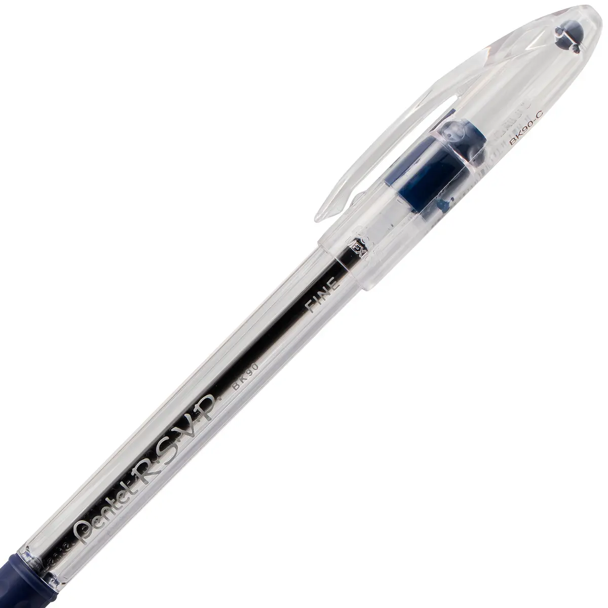 Pentel RSVP Ballpoint Pen, (0.7mm) Fine Line, Blue Ink | Long-lasting, USA-imported pen for extended writing - view 4