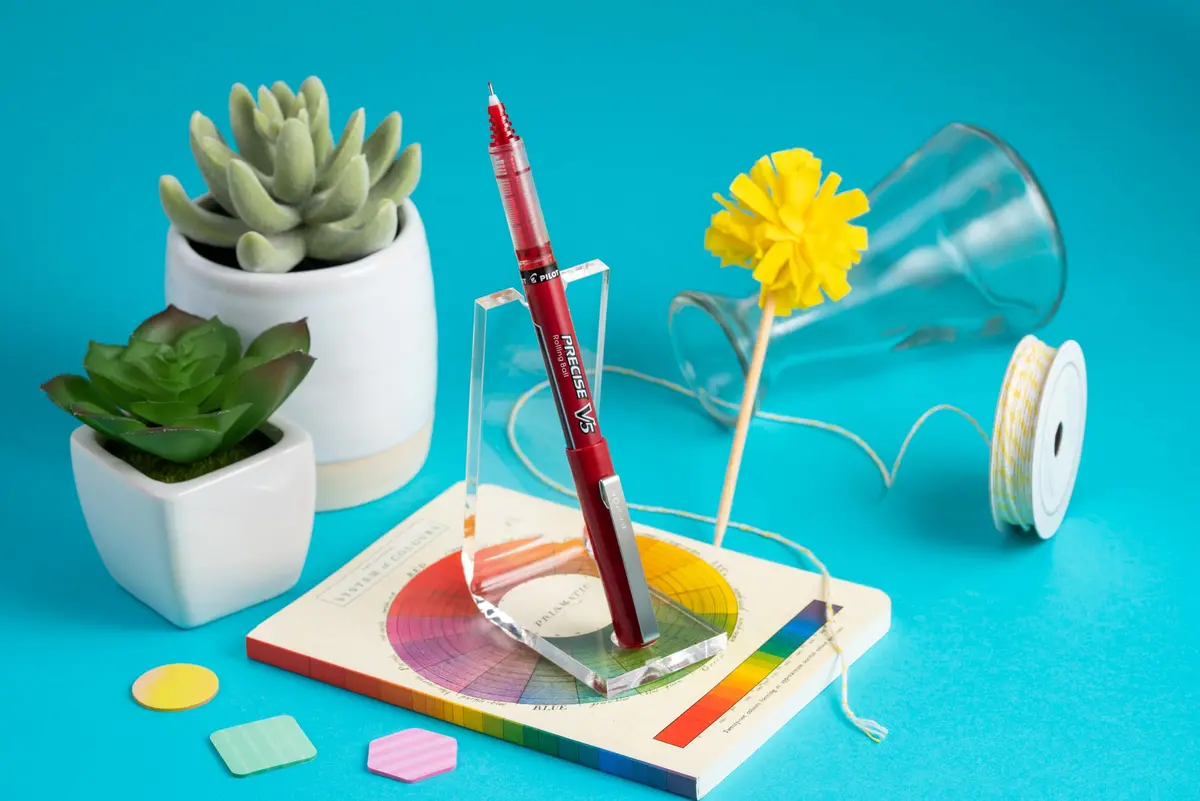 Pilot Precise V5 Rollerball Pen 0.5mm Extra Fine Point Red Pack of 5 | Smooth, Precise & Fade-Resistant - view 5