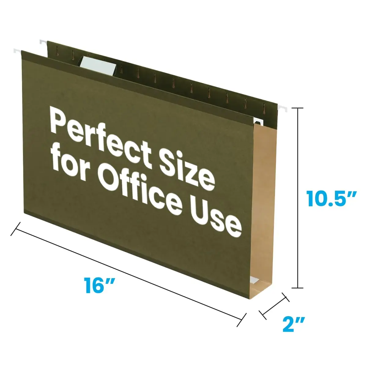 Pendaflex Extra Capacity Reinforced Hanging File Folders 2" Legal Size 400 Sheets | Holds Bulky Files Securely - view 3
