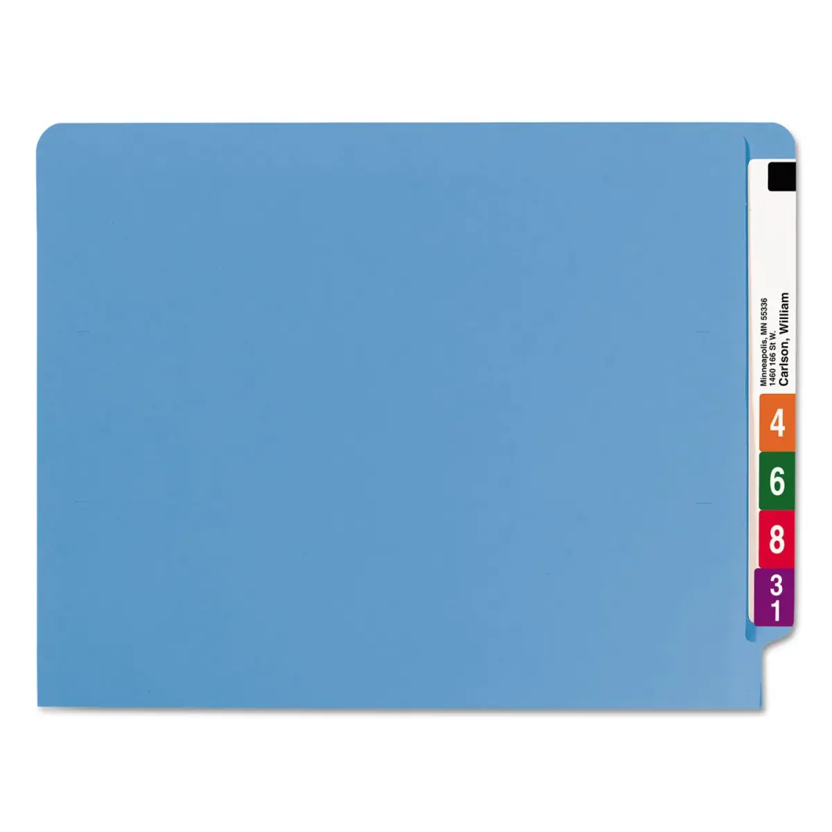 Smead End Tab File Folder, Shelf-Master Reinforced Straight-Cut Tab, Letter Size, Blue, 100 per Box | Industry Standard for Efficient Shelf Filing - view 2