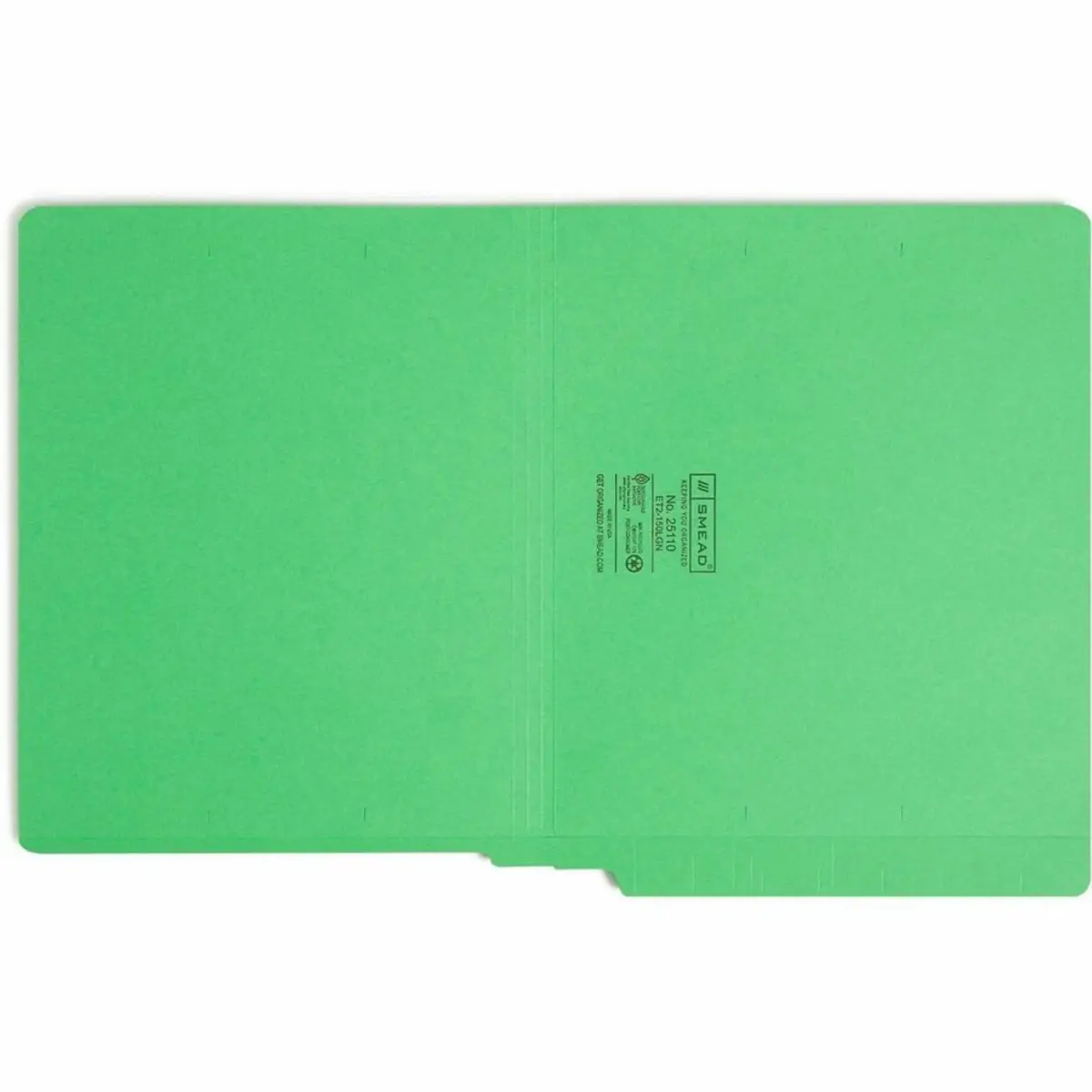 Smead End Tab File Folder, Shelf-Master Reinforced Straight-Cut Tab, Letter Size, Green, 100 per Box (25110) | Durable Filing for Offices - view 6