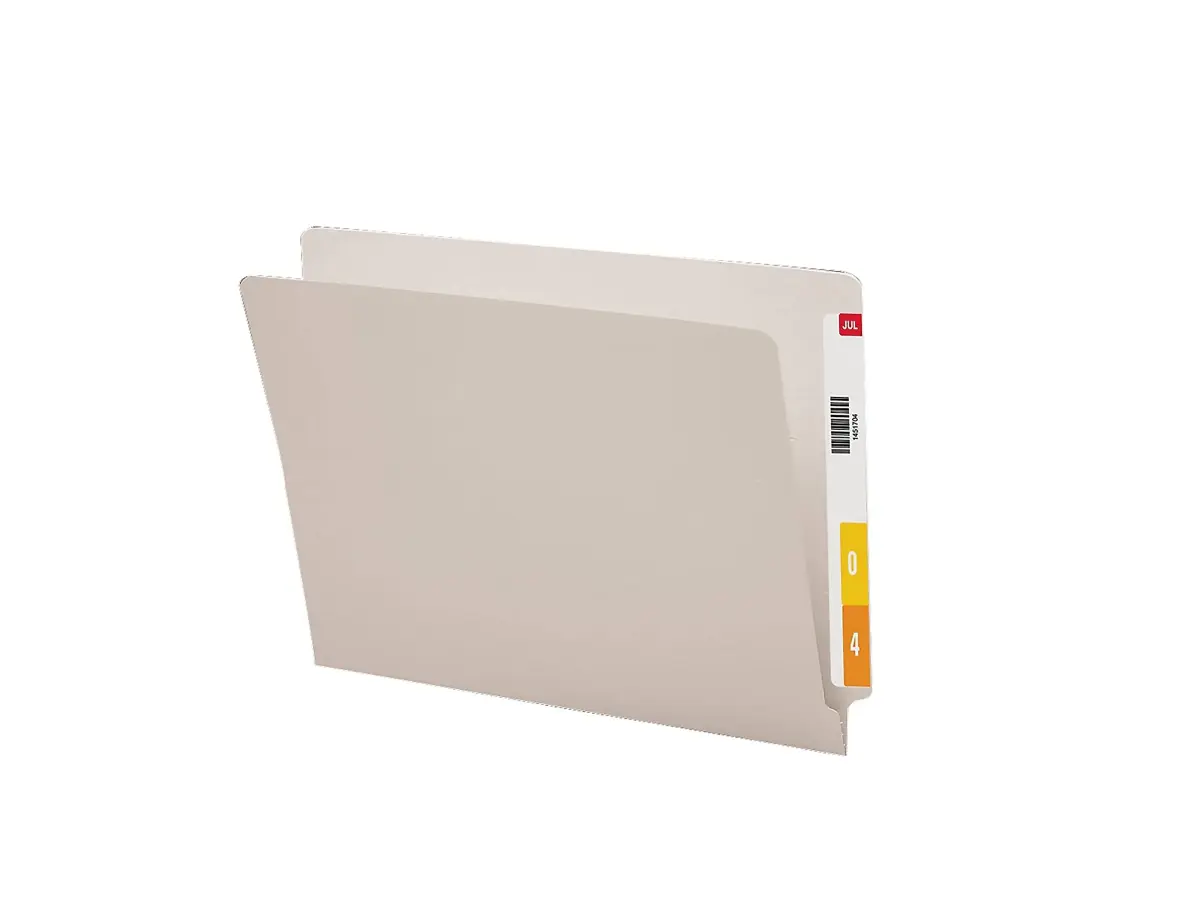 Smead Gray File Folders with Reinforced Tab, Letter Size, 100 per Box | Industry Standard for Efficient Shelf Filing - view 2