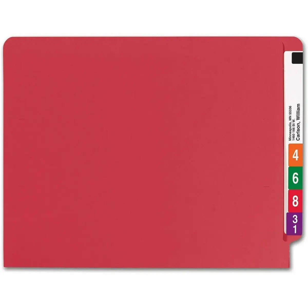 Smead End Tab File Folder, Shelf-Master Reinforced Straight-Cut Tab, Letter Size, Red, 100 Per Box | Industry Standard for Efficient Shelf Filing - view 3
