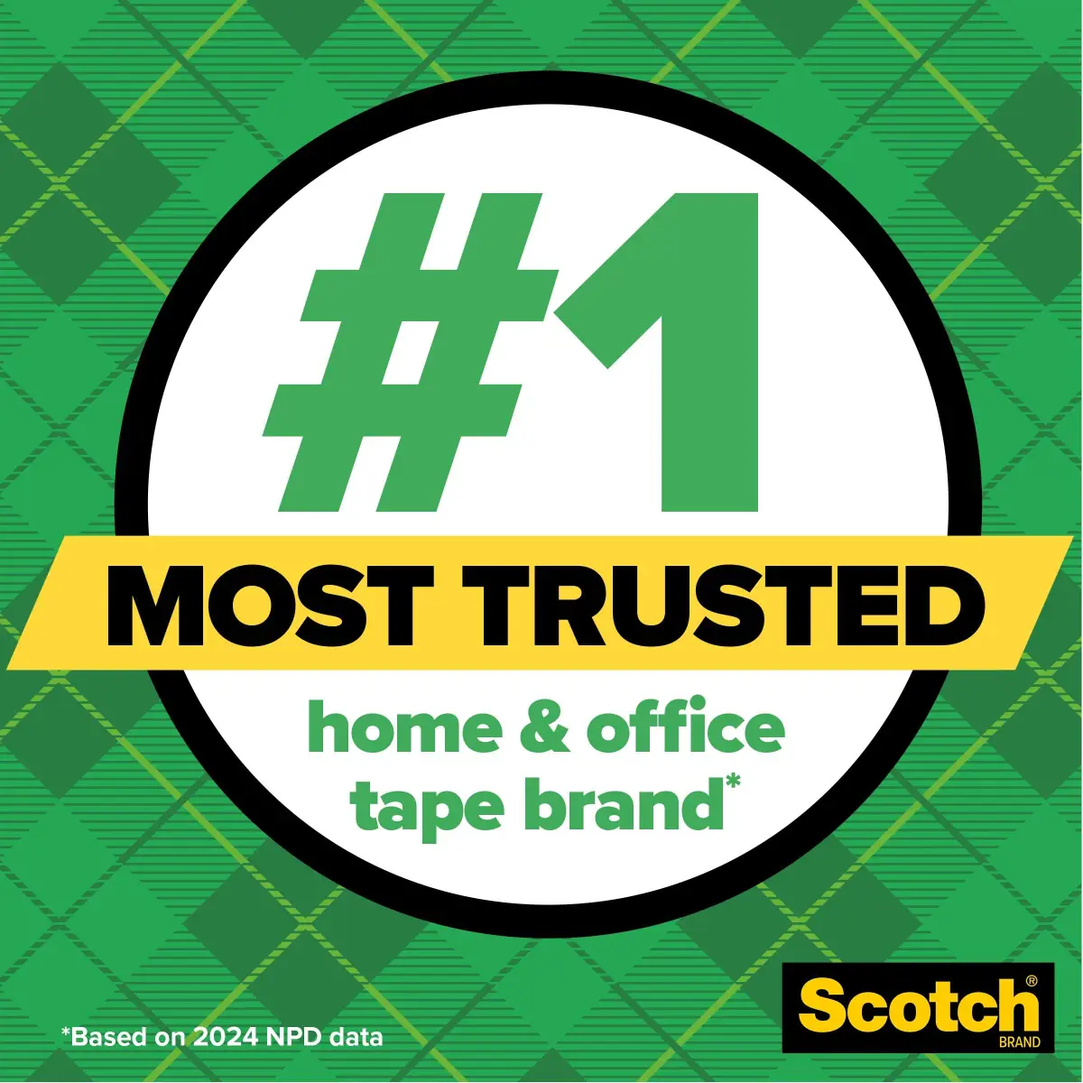 Scotch Classic Desktop Tape Dispenser Black 2.7 in. x 2.7 in. x 6.4 in. | Weighted Base for One-Handed Use - view 4