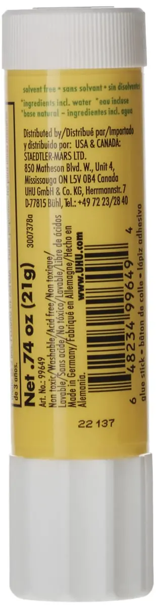 Saunders UHU Stic Permanent Glue Stick 0.74 Oz | Dries Clear, Acid-Free, Photo-Safe - view 2